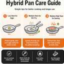 Inqibee 14 Inch Hybrid Nonstick Stainless Steel Paella Pan with Lid
