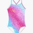 Girls Swimsuit One Piece Bathing Suit with Adjustable Straps Cute Little Kids Swimming Suits Beach Swimwear, Size: 12Y