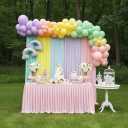 10x7ft Unicorn Backdrop Curtains -Pastel Rainbow Backdrop Photography Background for Girls Party Birthday,Baby Shower,Classroom,Mother's Day Decor-Wrinkle-Free Reusable Fabric,Easy to Hang