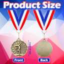 Remuuly Gymnastics Medals Bulk 2'' Gold Medals for Gymnastics Trophy Award Winner Metal First Place with Neck Ribbons Award Prize Gift for Tournaments Competition Team Gymnastics Theme Party
