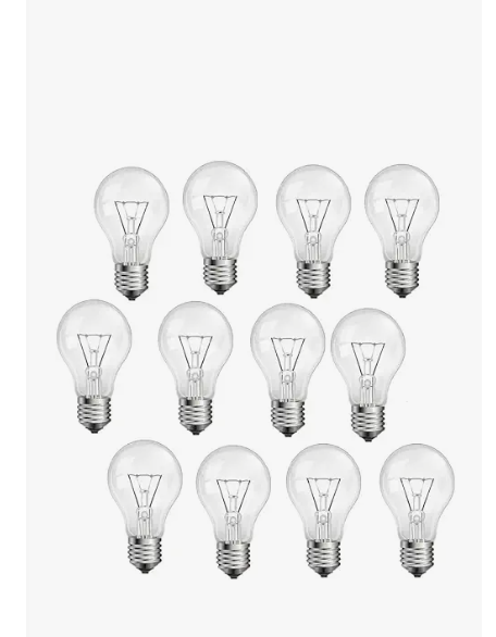 JUNFMLY 100 Watt Incandescent Light Bulbs, A19 100 WATT Incandescent Bulb Shatter Resistant Rough Service Light Bulb (12PACK)