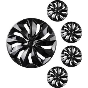 15 inch Hubcaps ABS Replacement for Steel Wheel（Non-Alloy） Snap-on Set of 4, 15-inch standard