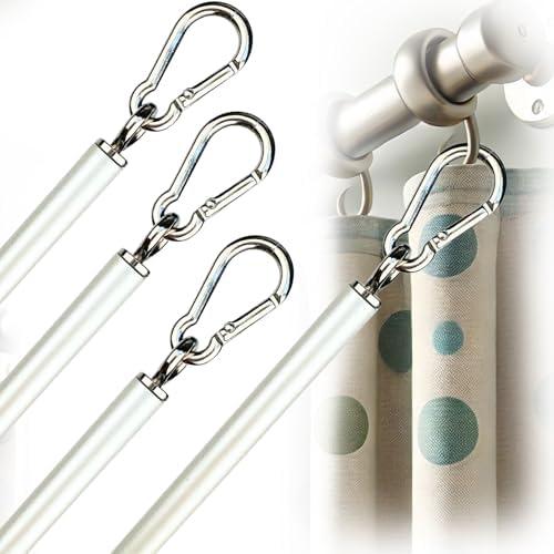 OooWow 36 inch (4 Pack) Pearl White Iron Curtain Pull Wand - Strong Drapery Pull Rod - Verstaile Curtain Wand - Metal Drapery Wand (36in WW 4pk)
