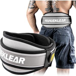 Weight Lifting Belt, Lifting Belts for Women Men,MANUEKLEAR Weightlifting Belt Quick Locking Back Support for Bodybuilding, Fitness, Powerlifting, Cross Training, Squats, Workout, Exercise (L 36-41inches, Misty Gray)