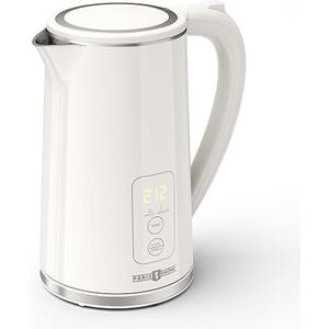 Electric Tea Kettle, 1.7L Larger Design Temperature Control Electric Kettle, 4H Keep Warm Water Boiler with 6 Presets, LED Screen Electric Kettles for Boiling Water, Boil-Dry Protection, BPA Free