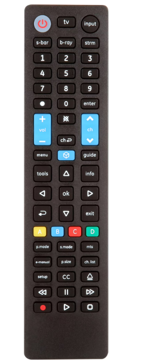 GE 4 Device Universal TV Remote Control, Samsung Direct Replacement, Black