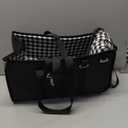 SlowTon Console Dog Car Seat - Portable Dogs Armrest Booster Seat for Small Dog, Anti-Collapse Pet Car Seat with Soft Cushion Safety Belt, Support Pet Up to 11lbs (Black)