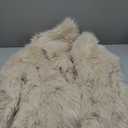 Flygo Women's Faux Fur Coat Fluffy Faux Fur Jacket Long Sleeve Lapel Furry Winter Jackets Shaggy Parka Short Coat (Medium, Beige)