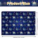 100 Sheets Eid Mubarak Tissue Paper Yellow Blue Eid Al-fitr Gold Mosque Moon Star Patterns Wrapping Tissue for Ramadan Theme Party Decoration Paper, DIY Crafts Supplies