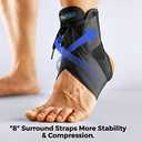 FREETOO Ankle Brace Maximum Metal Support for Men & Women, Compression Foot Support for Sprained Ankle, Plantar Fasciitis,Injury Recovery, Lace up Ankle Support for Running Volleyball Left/Right, Medium