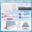 9pcs Frozen Themed Wooden Happy Birthday Signs Centerpieces for Girls' Birthday Party Table Decorations (Blue and White)