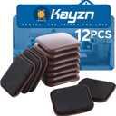 Furniture Sliders, 12pcs 3 inch Square Furniture Moving Kits Carpet Sliders for Moving Furniture, Heavy Duty Furniture Movers - Protect The Carpet Surface, Easily Move Any Items