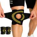 Light Hinged Knee Brace for Women, Strong Adjustable Compression Knee Brace for Men, Quick Wrap Around Patella Support with Side Stabilizers for Meniscus Tear, Arthritis, Size Large