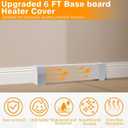 Upgraded Baseboard Heater Cover, Premium Series Compatible, 24-Gauge Galvanized Steel Slip-On with Left/Right Endcaps, Thickened Bending Design for Old Cover Replacement (white, 5FT)