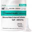 Silicone Male External Catheter, Self-Adhesive, Kink Resistant, Catheter, Urinary Incontinence Bag (29mm) (29MM - 30 PACK)