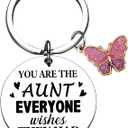 Aunt Gifts from Niece Nephew Cute Aunt Keychain Gift for Aunt Birthday Mothers Day Gift Small Auntie Gifts Ideas Best Aunt Ever Gifts for Aunt Mothers Day Gifts for Aunt