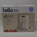 bella 4Qt Slim Air Fryer, Fits-anywhere Kitchenware, EverGood Ceramic Nonstick Coating, Adjustable Temperature, 6 Preset Cooking Options, 60 Min Auto Shutoff w Audible Tone, 3.3lb Capacity, Oatmilk
