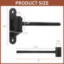 4 Pack 8'' J Bolt Gate Hinge, Wall Mount Gate Hinges for Wooden Fence Metal Gate, Heavy Duty Carbon Steel Farm Gate Hinge with Screws