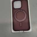 for iPhone 16 Pro Case with 360 Rotatable Magnetic Ring Stand [Compatible Mag-Safe] [Military Grade Protection] Translucent Matte Phone Cases for Women Men 6.3'', Wine Red