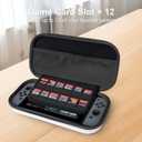 MeloSync Slim Carrying Case for Switch 2 Model 2025, Odorless & Scratch-Resistant Protective with 12 Game Card Slots, 2 Free Screen Protectors, Portable Travel Storage Case white