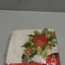 Jenaai Christmas Tree Skirt 48 Inch, Red and Green Bow Xmas Tree Mat with Holly Flower Classical Vintage Design for Home Christmas Decorations Holiday Party Indoor Outdoor Decor