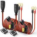 2 Pack M10 30inch Wires Harness Compatible with NO-CO GC008 X-Connect, Genius Smart Battery Chargers Extension Eyelet Terminal Accessory