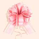 8 Pcs Large Pull Bows for Gift Wrapping, Party Wedding Ribbon Bows for Wrapping Boxes, Flower Decorations, Gift Baskets Decorations (6 inches - Peach Pink)