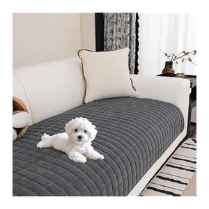MYSKY HOME Sofa Cover, Couch Cover for Dogs Washable, Sectional Couch Covers, Sofa Slipcovers for 4 Cushion Couch Sofa, Anti Slip Furniture Protector Covers for Pets (Dark Grey, 34"x 94", Only 1 PCS)