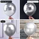 PartyWoo Silver Balloons 140 pcs Different Sizes of 18 12 10 5 Inch Silver Balloon Arch Kit Garland for Birthday Graduation Bachelorette Engagement Bridal Shower Wedding Party Decorations Silver-G102