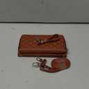 OCASE for iPhone 17 Pro Max Crossbody Wallet Case - Stylish PU Leather Handbag Phone Purse with Zipper Closure, Card Slots & RFID Blocking - Wrist Strap, Lanyard, Kickstand - Diamond Check Brown