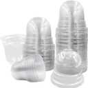 50 Pack Clear Plant Pot Domes, Transparent Seedling Domes Compatible with 4 Inch Seed Starter Pots for Indoor Outdoor Gardening(50Pcs, Clear)