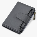 Small Wallet Women RFID Blocking Soft Leather Bifold Compact Card Holder Wallet for Women with Zipper Coin Pocket 4 ID Window