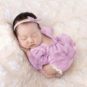 Newborn Photography Outfits Girl, Baby Girl Photo Props, Newborn Photoshoot Ruffles Outfits with Headband