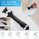 8Oz Clear Waterproof Caulk & Seal Silicone Sealant, Wadities Tile Grout Repair Kit with Grout Remove Scraper, Shrink & Crack Proof for Bathroom, Shower, Kitchen, Floor (4Oz, Pack of 2)