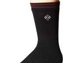Columbia Men's 3 Pack Casual Cotton Crew Socks (6-12, Black)