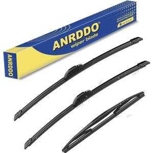 3 wipers Replacement for 2007 2008 2009 2010 2011 Honda CRV CR-V 2007-2015 2016 2017 2018 Acura RDX Windshield Wiper Blades Original Equipment Replacement - 26"/16"/14" (Set of 3) U/J HOOK