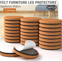 Pack Of 3 Chair Leg Floor Protectors for Hardwood Floors Stronger Felt and EVA Furniture Pads Prevent Floor from Scratches Reduce Noise Furniture Sliders for Hardwood Floors 24Pcs 1 Inch (25mm)