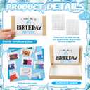 ReliThick 22 Pcs Happy Birthday Gift Card Holder and Box, Personalized Graduation Gift Care Package for Party Favors(Blue)