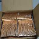 Goodluck 150PCS Rose Gold Plastic Silverware, Rose Gold Utensil Disposable, Plastic Cutlery Set of 50 Forks, 50 Spoons, 50 Knives for Wedding, Party, Valentines