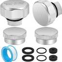 2PCS Outside Faucet Repair Kit(Fine Thread), ASSE 1019-A Vacuum Breaker Repair Kit, Anti Siphon Valve Replacement, Vacuum Breaker Replacement with 2PCS 3/4"GHT Garden Hose End Caps