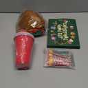 154 Pcs Christmas Games Set Fun Xmas Families Trivia Games Cards Inflatable Reindeer Antler Dice Ring Toss Pencils for Stocking Stuffers Gifts Holiday Birthday Party Activities Favors(Rustic)