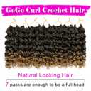 7 Packs GoGo Curl Crochet Hair 10 Inch Short Curly Crochet Hair for Women Beach Curl Water Wave Deep Twist Crochet Braids Synthetic Braiding Hair Extensions (10 Inch, T1B/27)