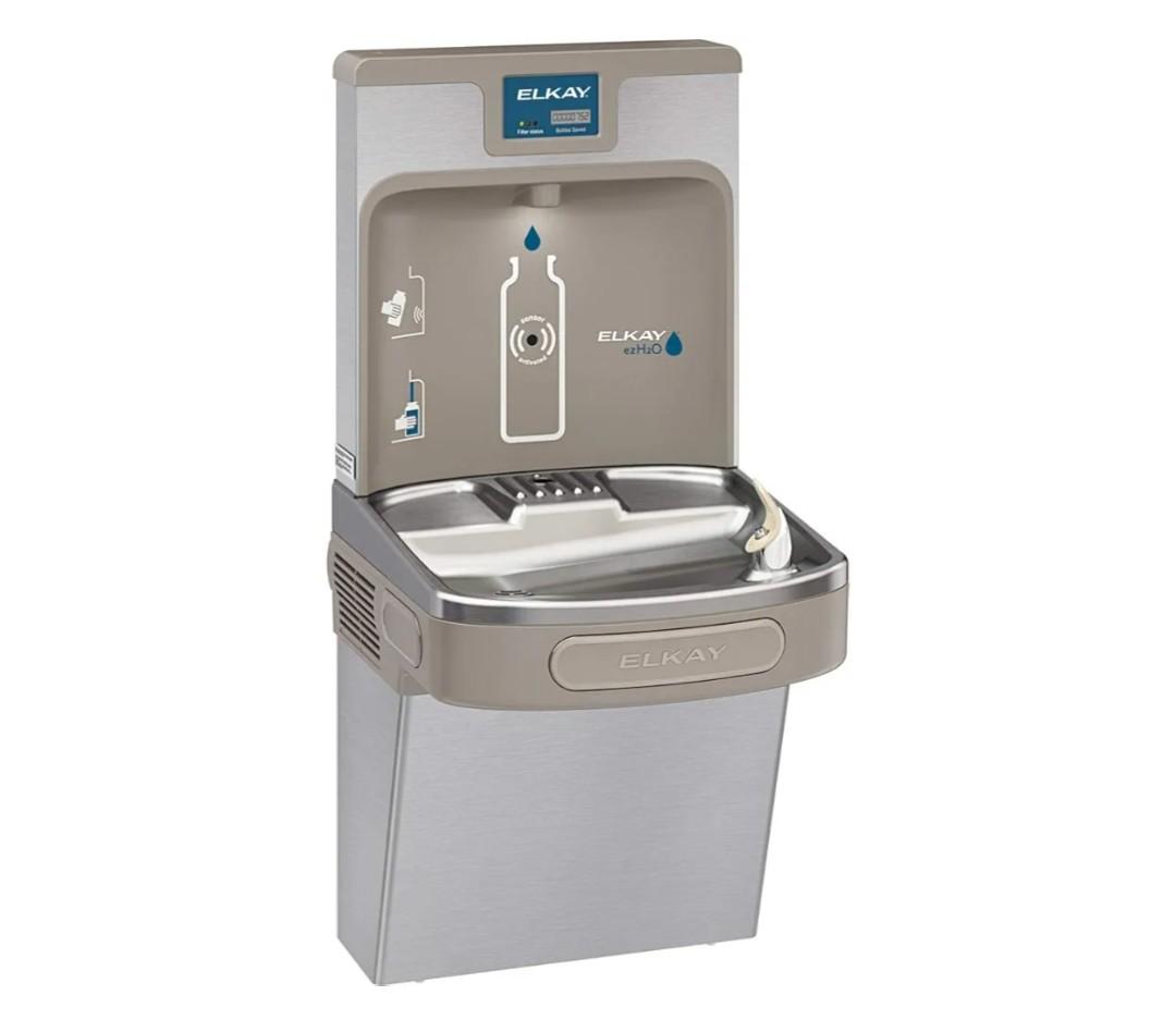 Elkay LZS8WSSP Enhanced Bottle Filler & Single ADA Cooler Refrigerated Stainless High Capacity Lead Drop Down Wrapper