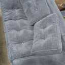 MAXYOYO Bean Bag Chair for Adults, Upholstered Floor Sofa with Armrests, Loveseat Boneless Couch with Tufted Cushion & Backrest, Sofa in A Box, Large Bean Bag Couch for Bedroom Living Room, Dark Grey