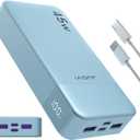 Power Bank, 20000mAh 45W Portable Charger, PD3.0 QC4.0 Fast Charging with LED Display, 2 USB-C, 2 USB-A, Battery Pack for iPhone 15 14 13 Series, MacBook, Galaxy, iPad, and More (Blue)