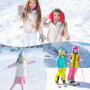 4 Pairs Kids Winter Touchscreen Gloves Warm Fleece Lined Child Knit Gloves Elastic Cuff Winter Texting for Girls Boys (Magnolia, Light Gray)