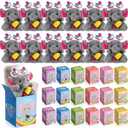 Blueweenly 24 Pcs Welcome Back to School Gifts for Students Mini Stuffed Animal Keychains Bulk Little Plush Toys with Box for First Day of School Classroom Party Gift for Goodie Bag Fillers(Elephant)