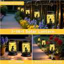 Dog Solar Lanterns 3-in-1 Outdoor Waterproof, Birthday Gifts for Women Mom Mother's Day Dog Lover, Labrador Retriever Mason Jar Hanging Lanterns, Garden Decor Lights for Patio Yard Balcony Decoration