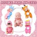 Haawooky 10 Pcs Mini Baby Dolls,Cute Tiny Baby Doll Gifts for Kids,Lifelike Realistic Small Baby Dolls for Girls Boys and Kids Big Easter Birthday Gift