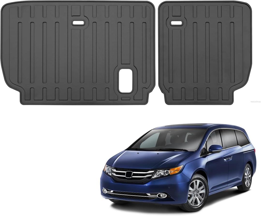 Custom Fit All Weather TPE 3rd Rear Seat Backrest Mats for 2011-2017 Honda Odyssey Accessories (for 2011-2017 Honda Odyssey Backrest Mats)